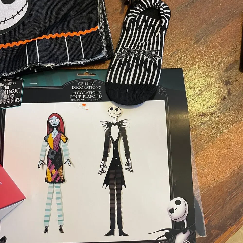 Disney Nightmare Before Christmas Sally & Jack Decoration LOT NWT